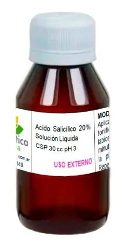 Acido Salicilico 20% Anti Acne Cicatrices Foliculitis Mancha