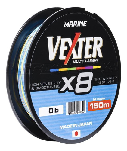 Linha Multifilamento Vexter X8 Color 150 M - Varias Medidas