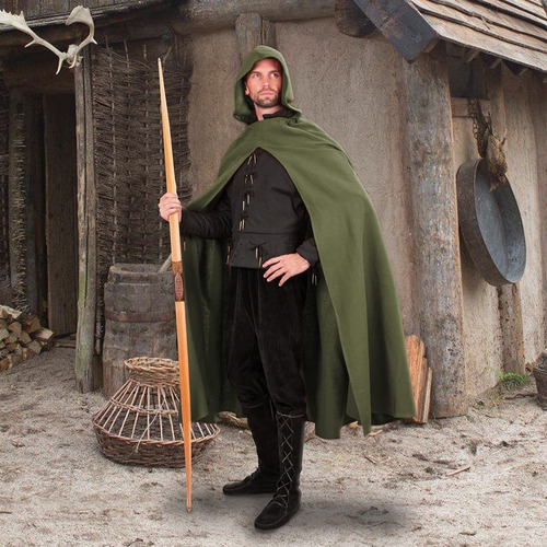 Disfraz Halloween Capa De Bruja Hobbit Medieval Con Capucha