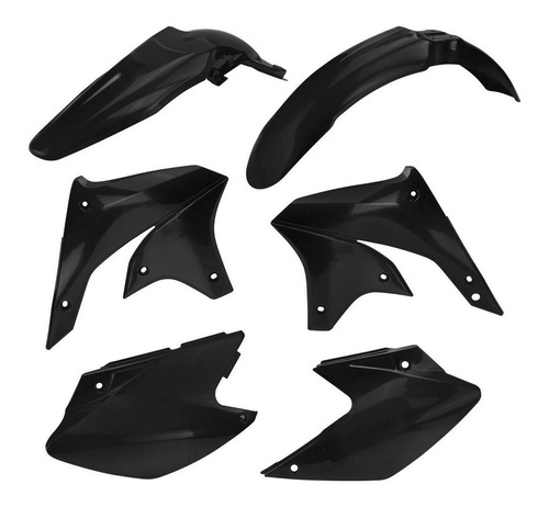 Kit Plasticos Kawasaki Klx 450 R 2007 A 2017 Negro Rtech