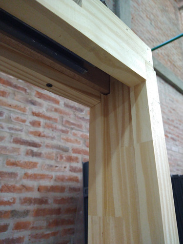 Imagen 2 de 8 de Puerta De Embutir Corrediza Pino Hoja De 70 Marco Madera