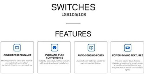 Linksys Lgs108: Switch No Administrado Gigabit Ethernet De 8