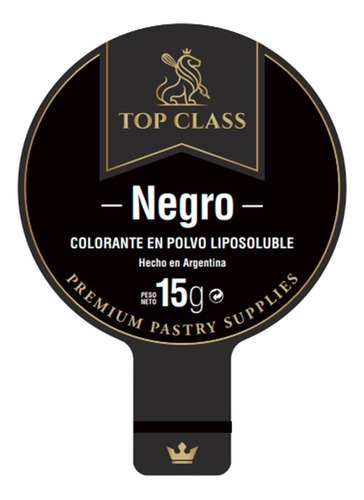 Colorante Liposoluble En Polvo Negro 15gr / 50cc Top Class 