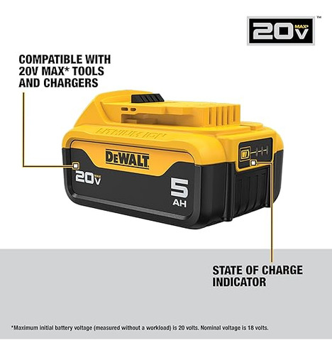 Dewalt 20v Max Xr 5.0 Ah Batería 2 Unidades Con Cargador