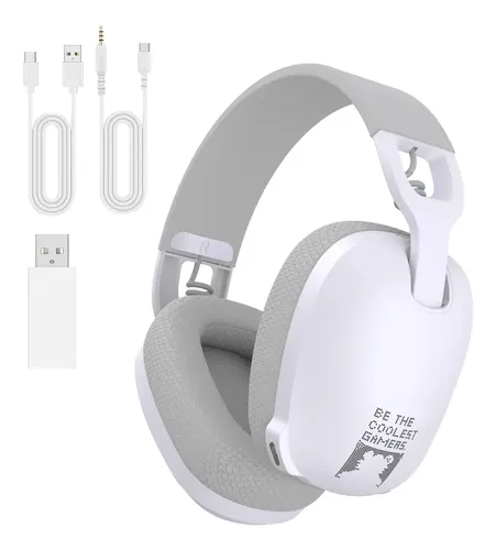 Headset Gamer Profissional Onikuma B2 Bluetooth, P3 Branco E Cinza