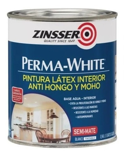 Pintura Látex Perma White Interior Zinsser 0,946l Rust Oleum