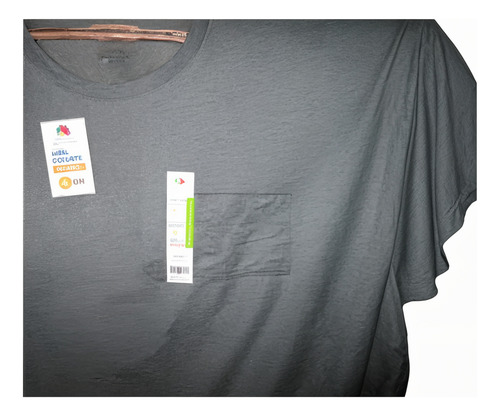 Camiseta Gris Casual Cuello Redondo Talla 4x Fruit Of The Lo