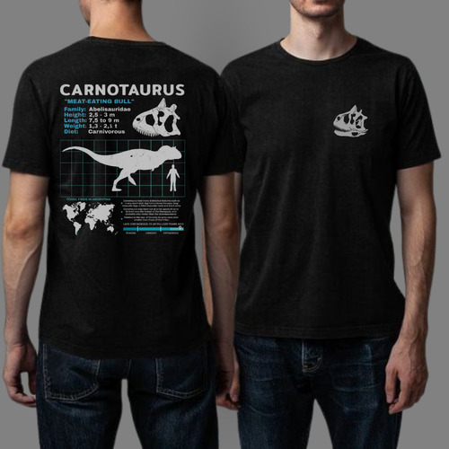 Playera Negra Jurassic World Dinosaurios Ark T-rex
