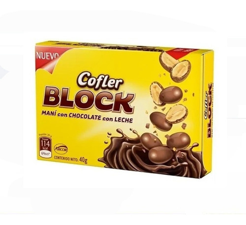 Block Maní Con Chocolate 40grs - Barata La Golosineria