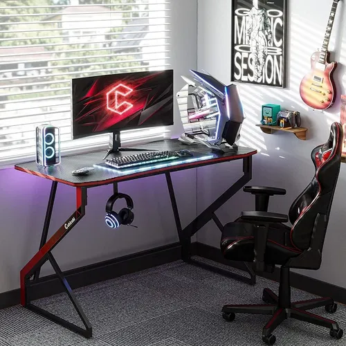 Cubicubi Simple Gaming Desk Z En Forma De Estación De Trabaj