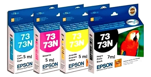 Pack Cartuchos De Tinta  Epson T073xxx B/c/m/y (4 Unidades)