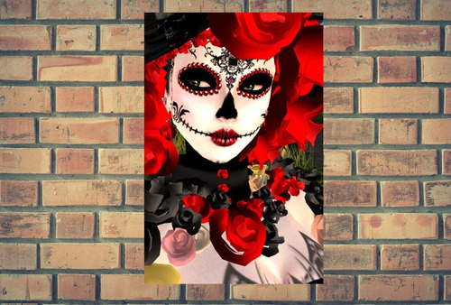 Vinilo Decorativo 40x60cm Katrinas Dia De Los Muertos M8