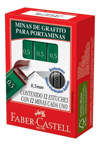 Minas Faber Castell Caja X 12 Unidades Para Portaminas 