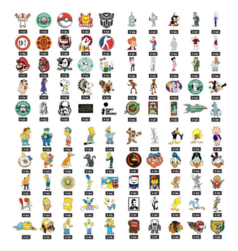Adesivos Geek, Nerd E Personagens (100uni.)