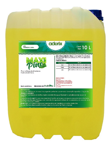 Limpiador Multiusos Pino Base Concentrada Para 200 Lt Aderix