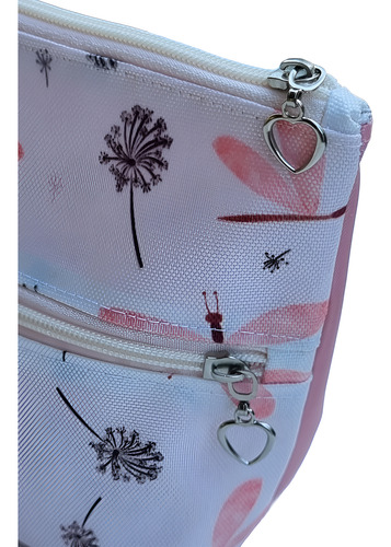 Neceser Con Bolsillo Libélulas Rosa