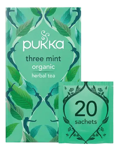 4-pack Infusion Menta Organic Pukka Three Mint Andina Grains