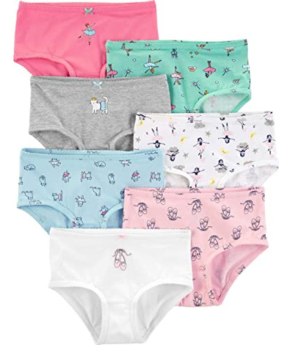 Pack De 7 Calzoncillos Para Niñas Carter's, Bailarinas T 2-3