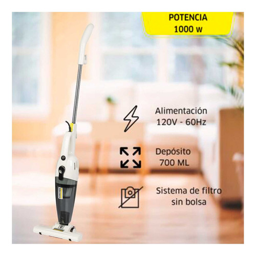 Aspiradora Vertical Karcher Vcl 1 Manual 2 En 1 370w Sólidos