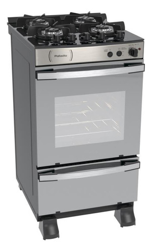 Fogao A Gas Palladio Vitreo 4 Q Inox Gas Glp 127V