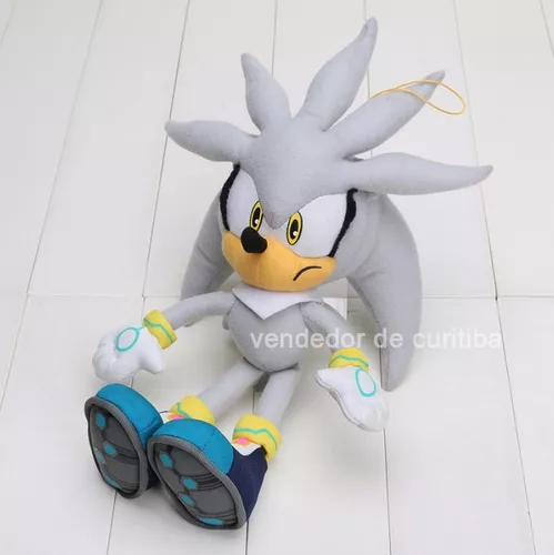 Pelúcia Personagem Sonic Silver Video Game