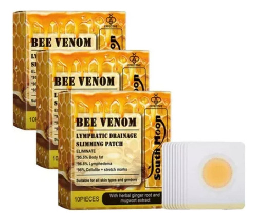 Xinnuo Parche De Drenaje Linfático Bee Venon, 10 Unidades, 3