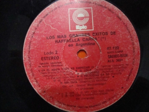 Sin Tapa Disco Raffaella Carra Grandes Exitos Argentina M0