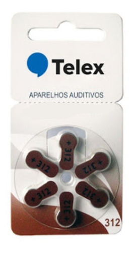 60 Pilha 312 Telex Para Aparelhos Auditivos