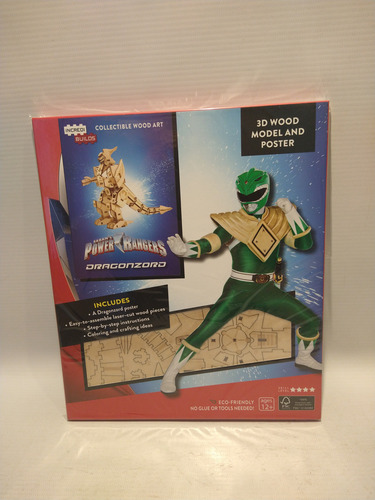Dragonzord Sebans Power Rangers 3d Wood Model And Poster