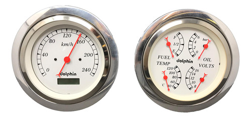 Dolphin Gauge 1936 International 2 Dash Cluster 5  Quad