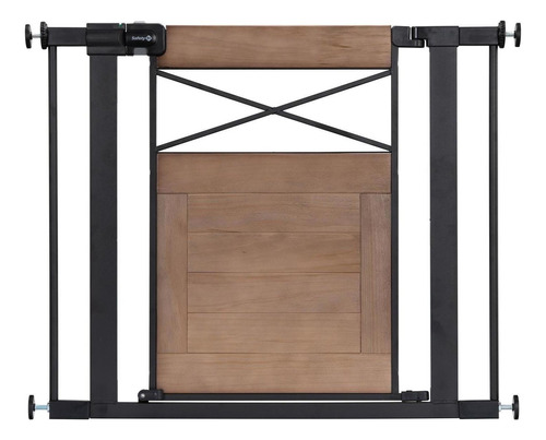 Puerta De Seguridad Para Bebe Safety 1st Metal Madera Color Negro