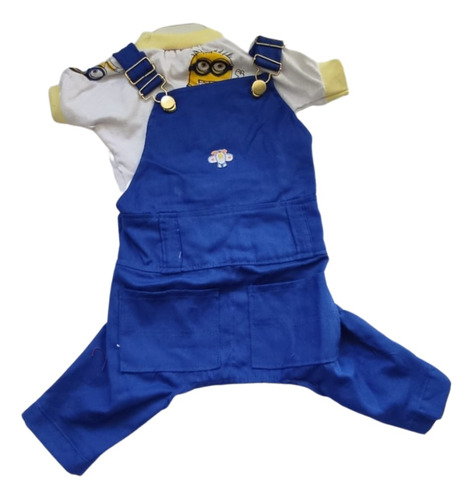 Roupa Pet Jardineira Jeans Com Camisa Flanel - Cachorro Gato