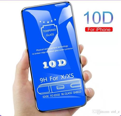 Protector Pantalla iPhone X / Xs Vidrio Full Pega Tienda Fis
