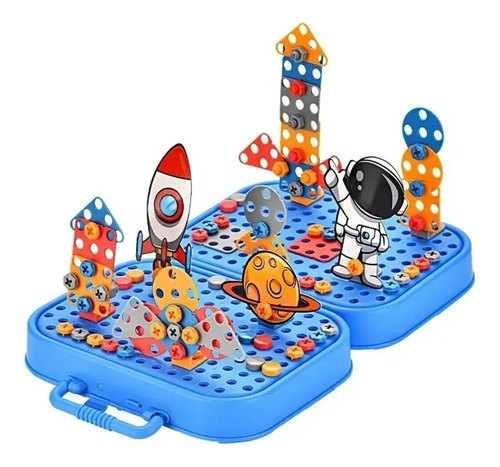 Juguete Puzzles 2d, 3d Herramienta Tornillos Taladro