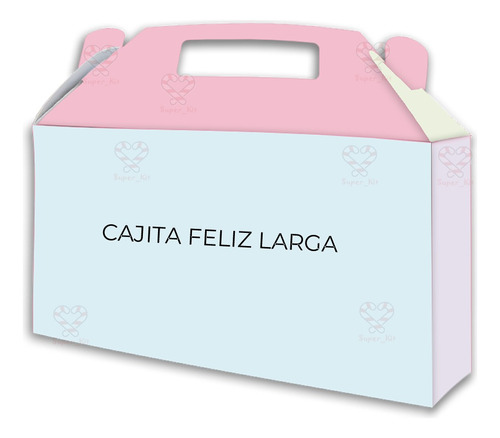 Kit Imprimible Molde Cajita Feliz Larga Valijita Editable