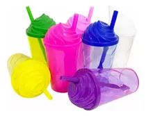 Comprar 15 Vasos Tapa Helado De 500 Ml Acrilico Reutilizables