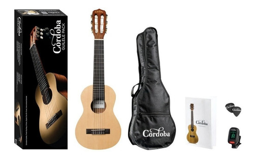 Guitarra Cordoba Gp100 Viaje Guitalele Caoba Funda Cuo Color Color Natural Orientación De La Mano Derecha