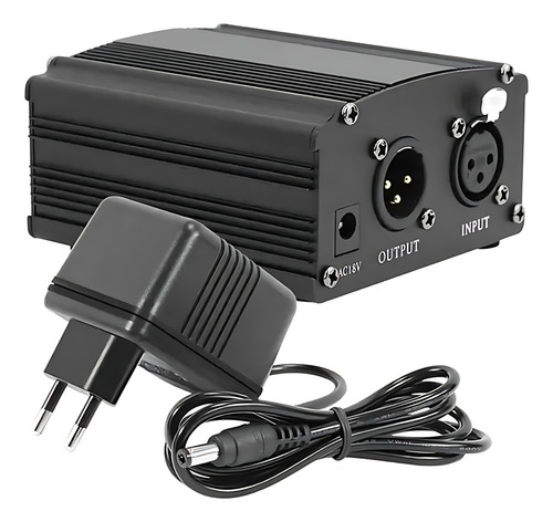 Phantom Power 48v Cabo Xlr Fonte De Alimentação 110v - Waver