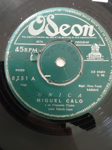 Vinilo Single De Miguel Calo  -quiero Huir E Mi ( P12