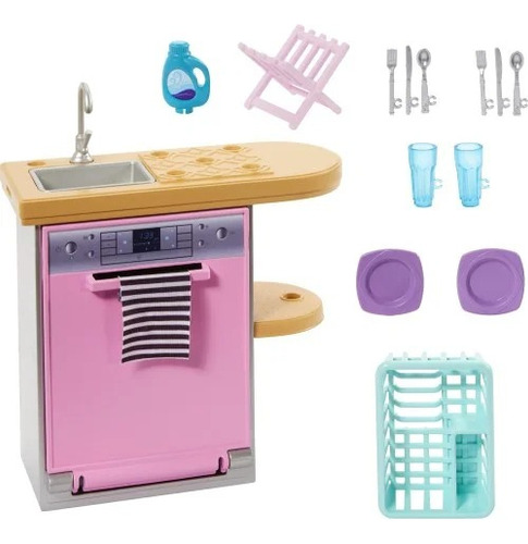 Barbie Muebles Y Accesorios Set Juego De Cocina