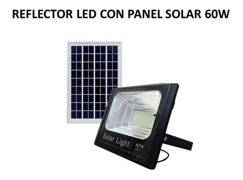Reflector Led Con Panel Solar De 60w