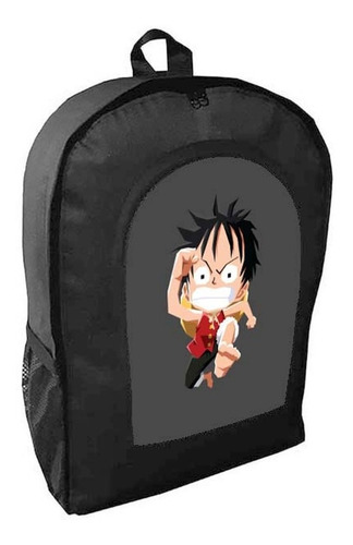 Mochila Negra Anime One Piece Adulto / Escolar B20