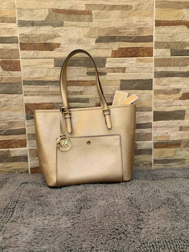 Imagen 2 de 2 de Bolsa Michael Kors Original Dorada