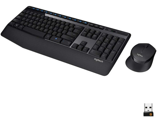 Teclado Y Mouse Inalambrico Logitech Mk345 - Revogames Color del teclado Negro Idioma Español Latinoamérica