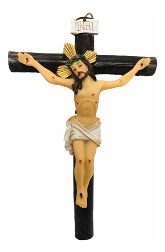 Jesús Crucificado Para Colgar 13cm En Porcelana