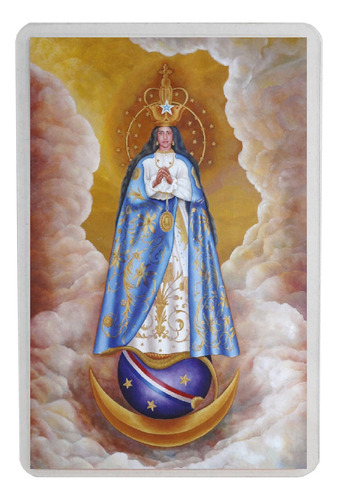 Estampita Plastificada Virgen De Caacupé X 5 Unidades