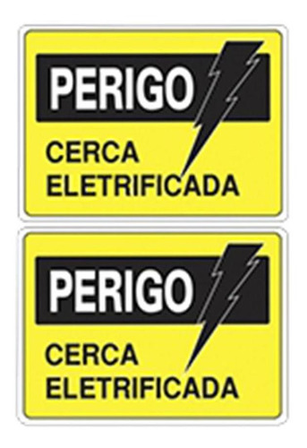 Placa Advertência Perigo Cerca Eletrificada Leve 2 Pague 1