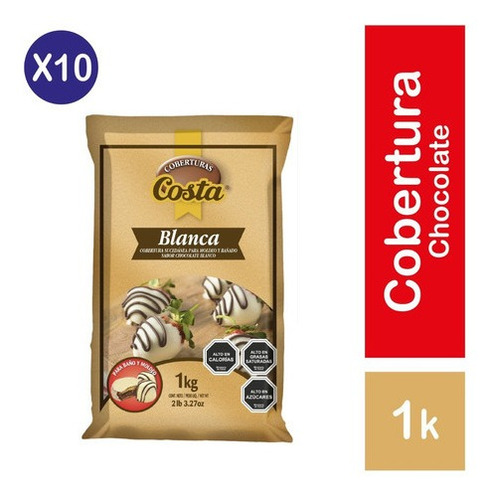 Pack 10 - Costa Cobertura Blanca 1kg