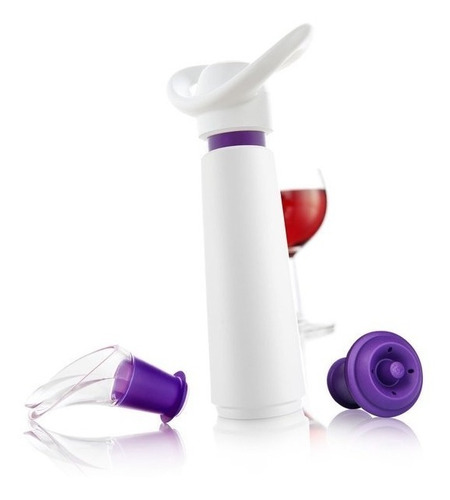 Imagen 1 de 4 de Bomba De Vacio Botellas Vino Con 2 Tapones + 2 Servidores