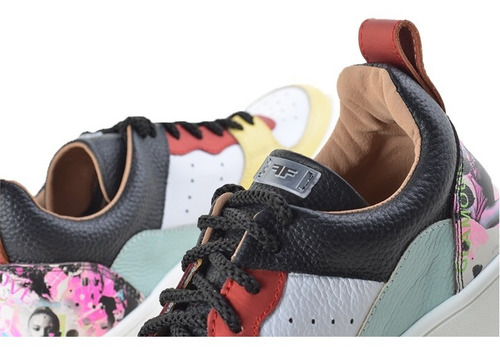 Imagen 7 de 9 de Zapatillas Urbanas De Mujer Cuero Cordones Brika - Ferraro